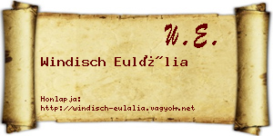 Windisch Eulália névjegykártya